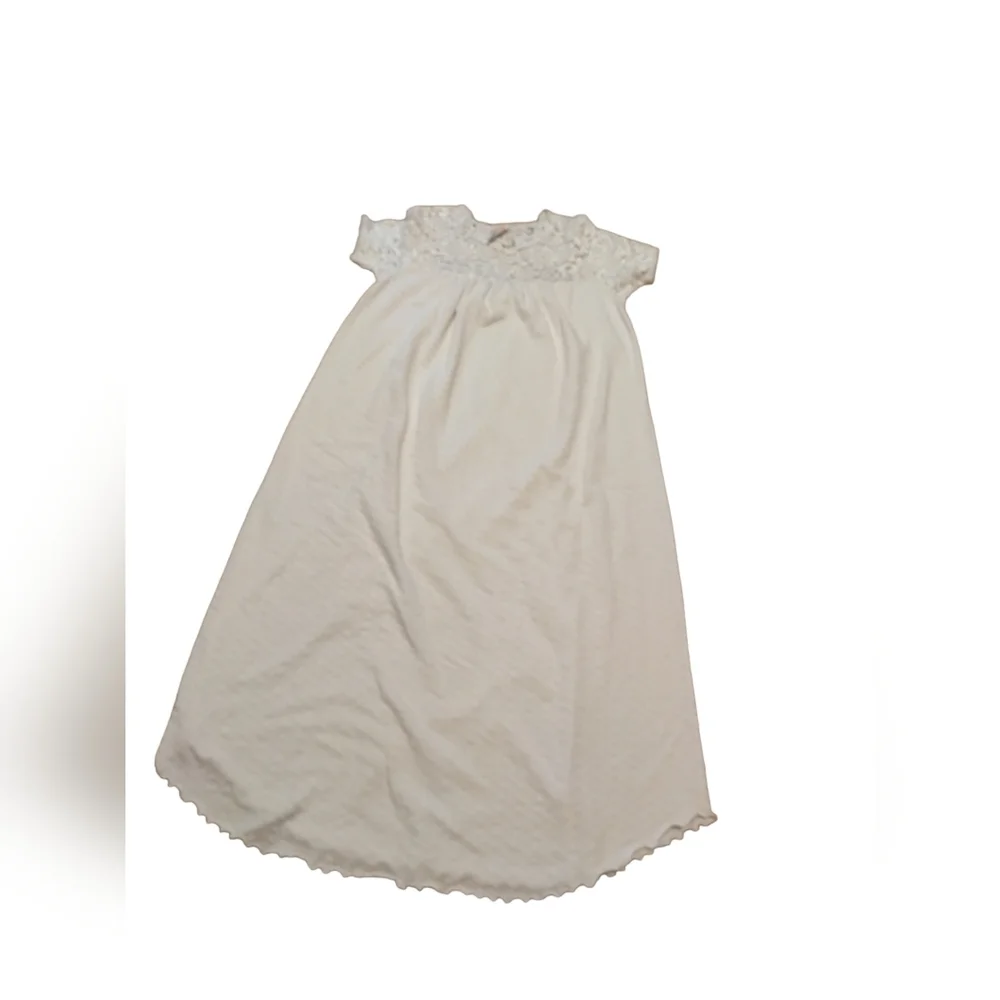 Vintage 1996 Richard Leeds Quiet Moment Nightgown Lace Cream Ladies Med Granny